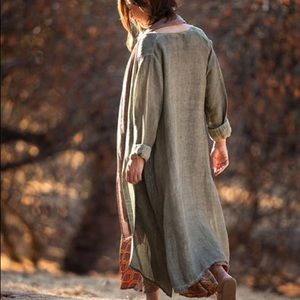 Dolma linen duster made in India